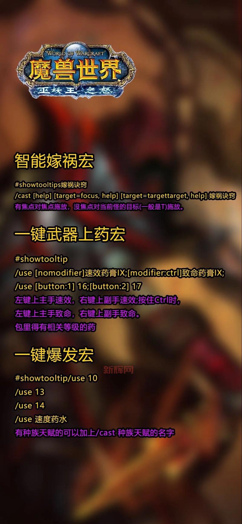 WLK盗贼焦点嫁祸宏详解，一键嫁祸坦克 so easy！