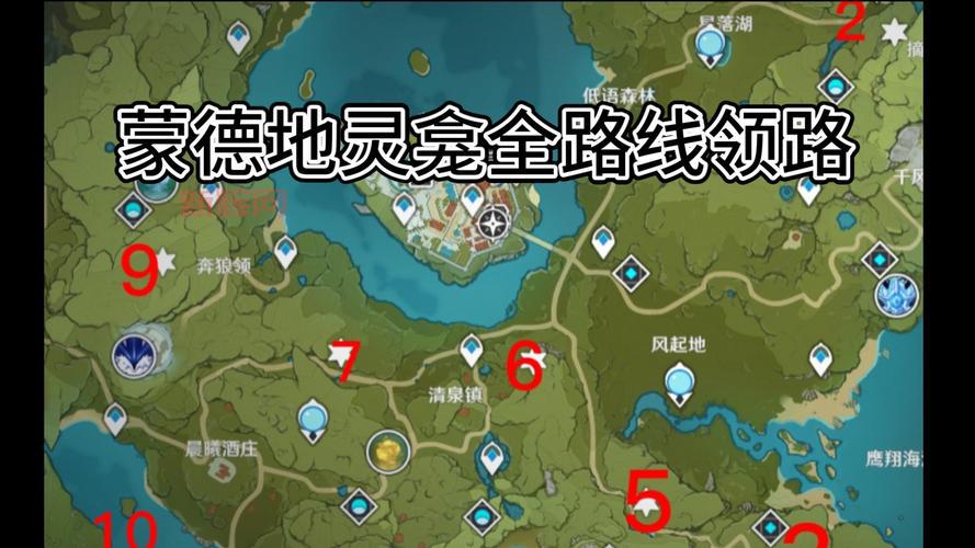 原神蒙德地灵龛分布图及其钥匙位置详解，萌新必看！