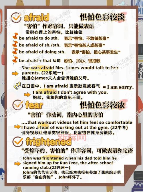 英语单词fear的多重含义与用法详解