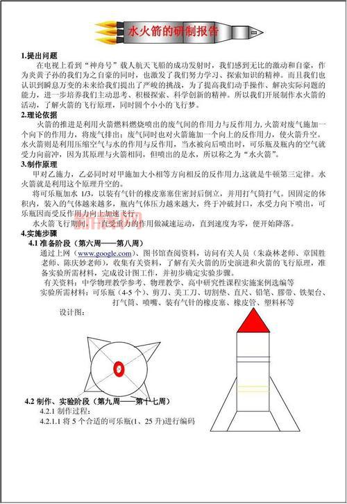 水火箭如何发射?深入解析水火箭的工作原理