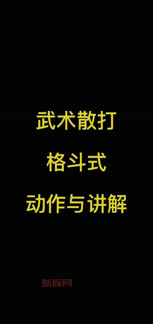 学会这些散打连招,让你轻松上分不是梦