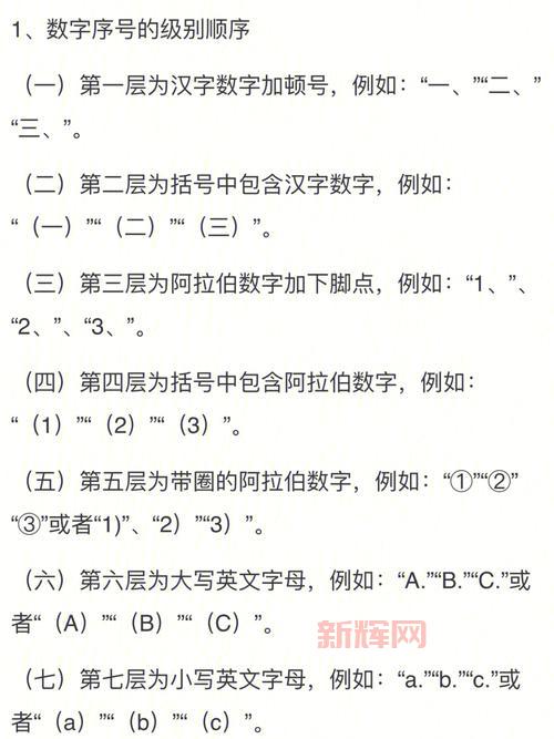 每个标题都必须用数字序号排序，并且每行一个。