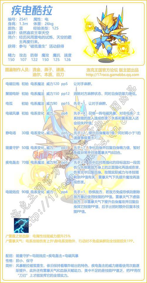 洛克王国酷拉技能表大全：详细解析酷拉技能与战斗技巧