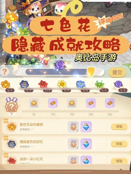 奥比岛手游七色花位置大全，帮你快速找到七色花！