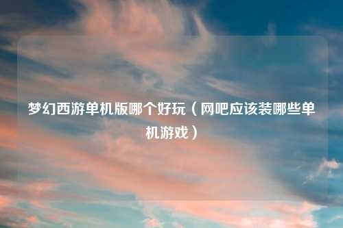梦幻西游单机版哪个好玩（网吧应该装哪些单机游戏）