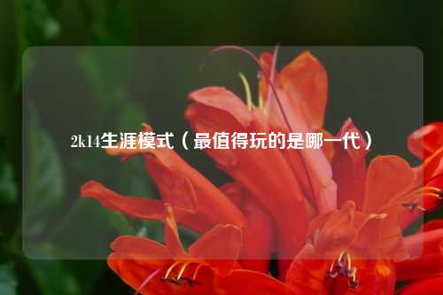 2k14生涯模式（最值得玩的是哪一代）