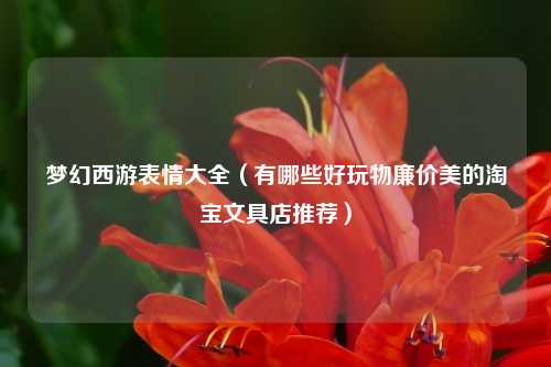 梦幻西游表情大全（有哪些好玩物廉价美的淘宝文具店推荐）