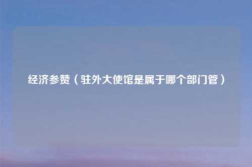 经济参赞（驻外大使馆是属于哪个部门管）