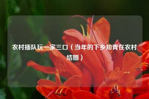 农村插队玩一家三口（当年的下乡知青在农村结婚）