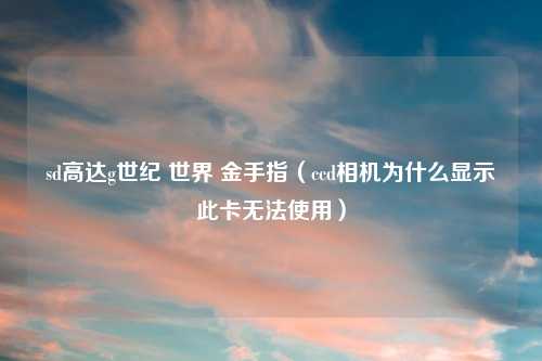 sd高达g世纪 世界 金手指（ccd相机为什么显示此卡无法使用）