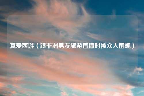 真爱西游（跟非洲男友旅游直播时被众人围观）