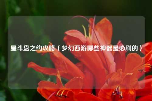 星斗盘之约攻略（梦幻西游哪些神器是必刷的）