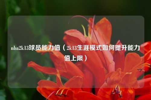 nba2k13球员能力值(2k13生涯模式如何提升能力值上限)