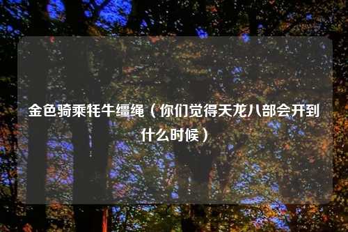 金色骑乘牦牛缰绳(你们觉得天龙八部会开到什么时候)
