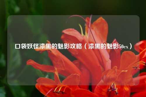 口袋妖怪漆黑的魅影攻略（漆黑的魅影50ex）