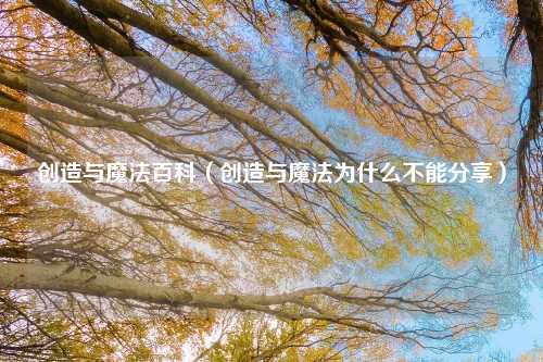 创造与魔法百科（创造与魔法为什么不能分享）