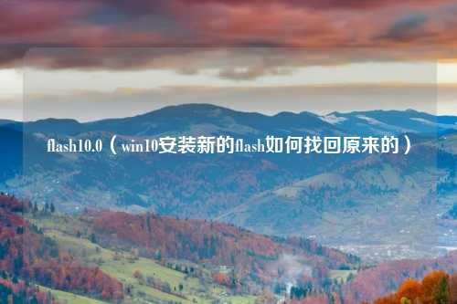 flash10.0（win10安装新的flash如何找回原来的）