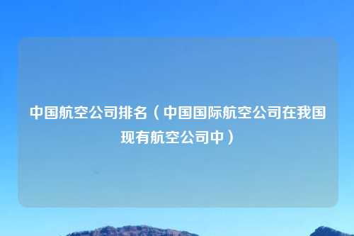 中国航空公司排名(中国国际航空公司在我国现有航空公司中)