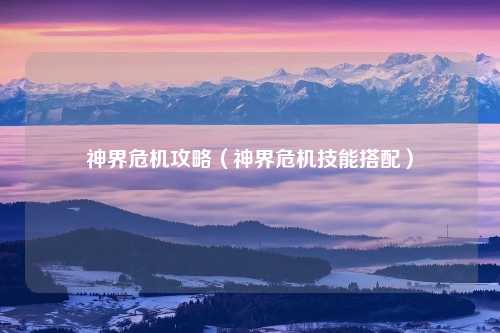 神界危机攻略(神界危机技能搭配)