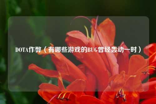 DOTA作弊（有哪些游戏的BUG曾经轰动一时）