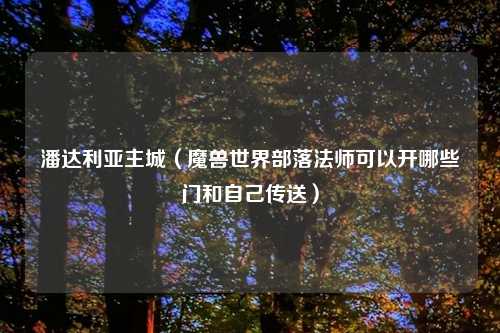 潘达利亚主城(魔兽世界部落法师可以开哪些门和自己传送)