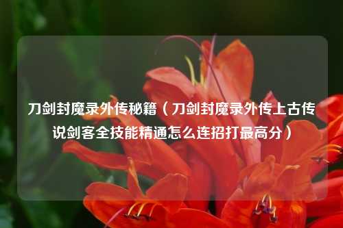 刀剑封魔录外传秘籍(刀剑封魔录外传上古传说剑客全技能精通怎么连招打最高分)