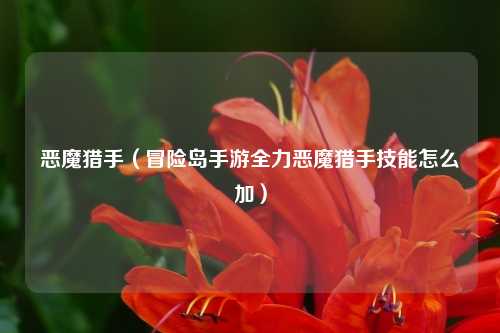 恶魔猎手（冒险岛手游全力恶魔猎手技能怎么加）