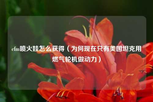 cfm喷火娃怎么获得(为何现在只有美国坦克用燃气轮机做动力)