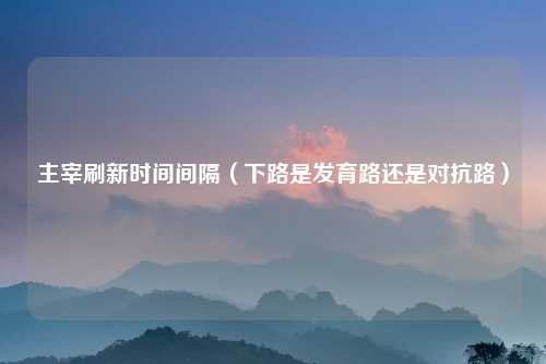 主宰刷新时间间隔（下路是发育路还是对抗路）