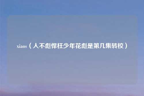 xiaos（人不彪悍枉少年花彪是第几集转校）