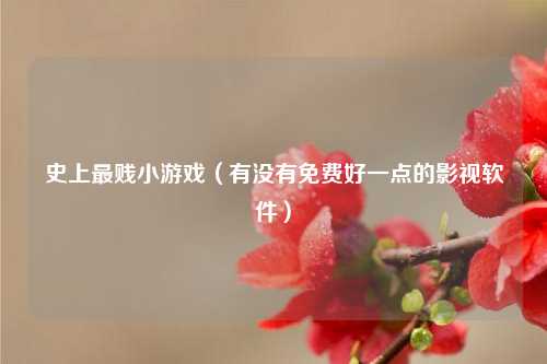 史上最贱小游戏（有没有免费好一点的影视软件）