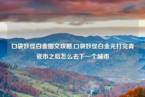 口袋妖怪白金图文攻略,口袋妖怪白金光打完青瓷市之后怎么去下一个城市