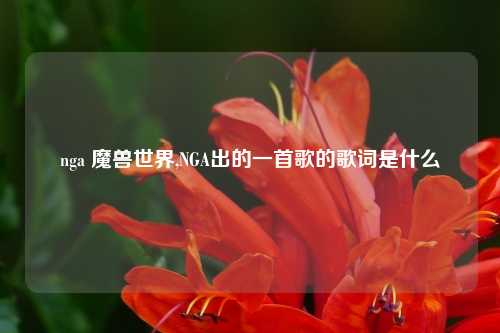 nga 魔兽世界,NGA出的一首歌的歌词是什么