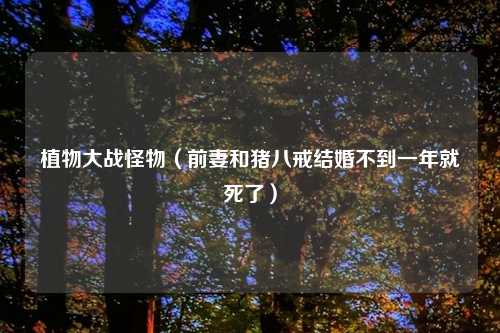 植物大战怪物（前妻和猪八戒结婚不到一年就死了）