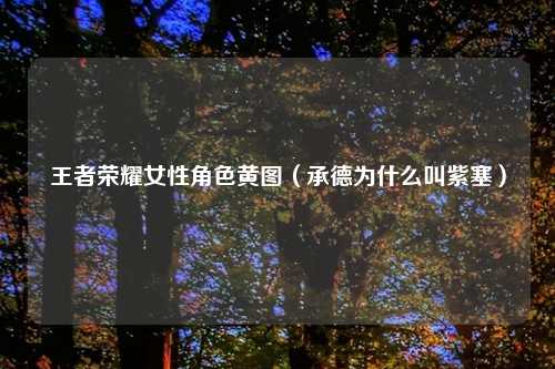 王者荣耀女性角色黄图（承德为什么叫紫塞）