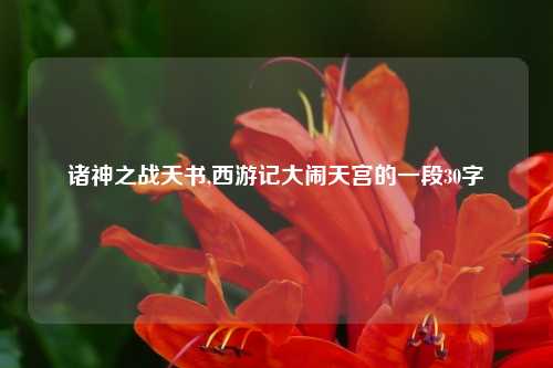 诸神之战天书,西游记大闹天宫的一段30字