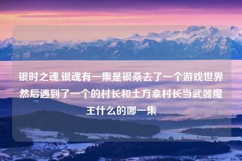 银时之魂,银魂有一集是银桑去了一个游戏世界然后遇到了一个的村长和土方拿村长当武器魔王什么的哪一集