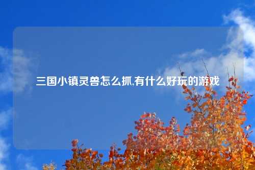 三国小镇灵兽怎么抓,有什么好玩的游戏