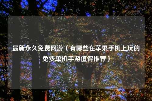 最新永久免费网游（有哪些在苹果手机上玩的免费单机手游值得推荐）