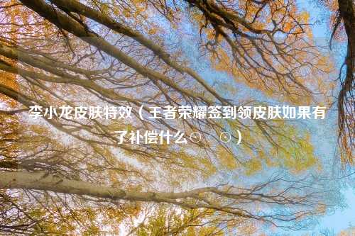 李小龙皮肤特效（王者荣耀签到领皮肤如果有了补偿什么⊙∀⊙）