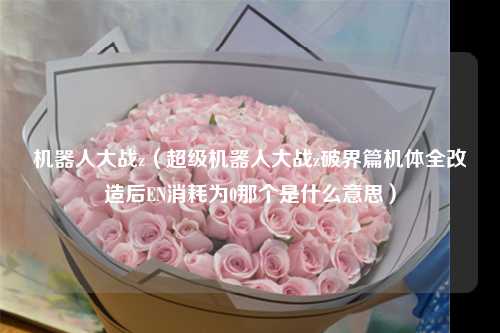 机器人大战z（超级机器人大战z破界篇机体全改造后EN消耗为0那个是什么意思）