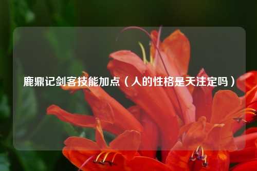 鹿鼎记剑客技能加点(人的性格是天注定吗)