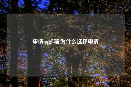 申请qq邮箱,为什么选择申请