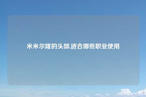 米米尔隆的头部,适合哪些职业使用