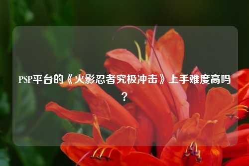 PSP平台的《火影忍者究极冲击》上手难度高吗?