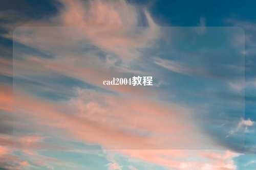 cad2004教程