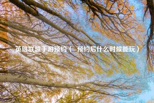 英雄联盟手游预约（  预约后什么时候能玩）