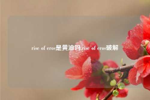 rise of eros是黄油吗,rise of eros破解