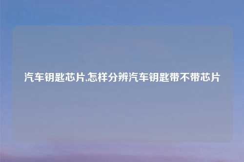 汽车钥匙芯片,怎样分辨汽车钥匙带不带芯片