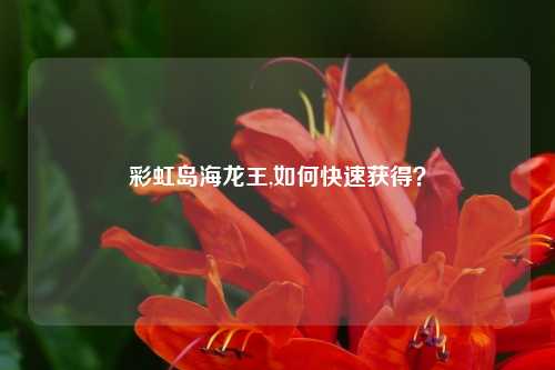 彩虹岛海龙王,如何快速获得？